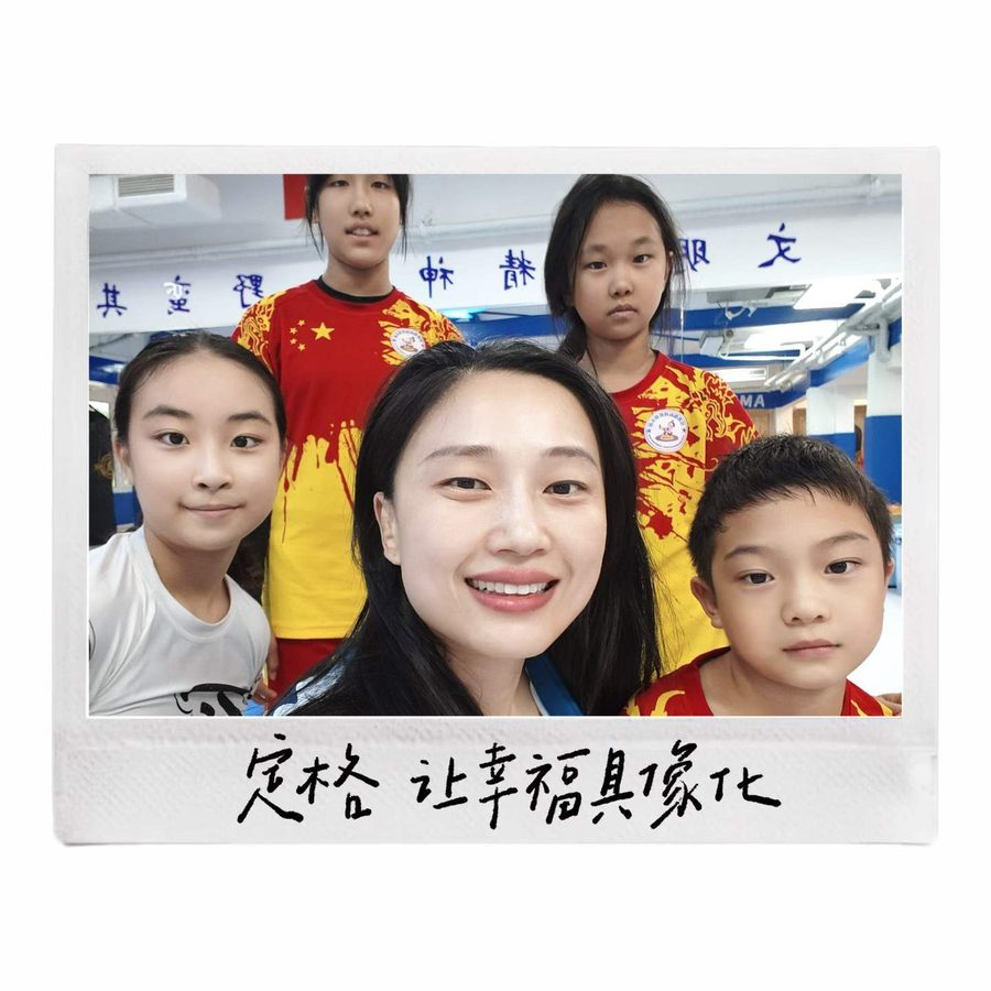 陶教练与学员训练合影